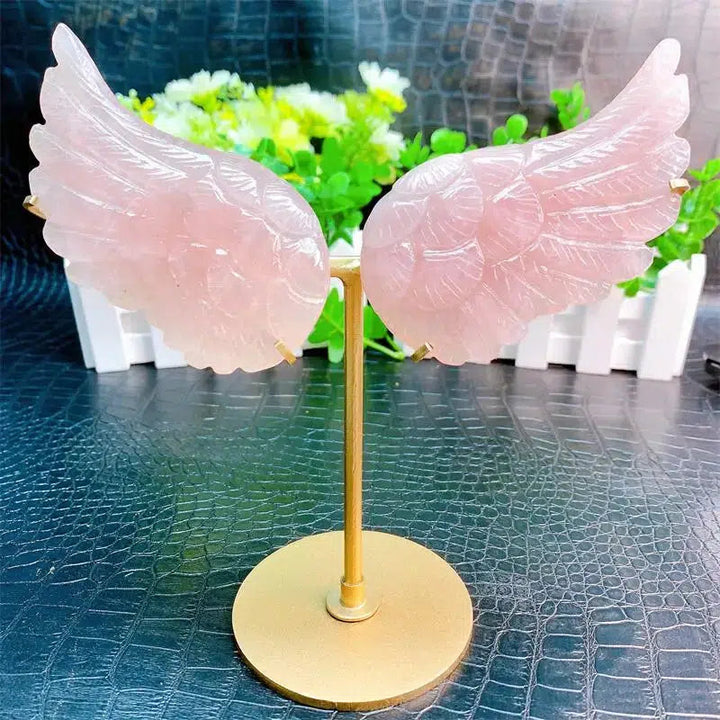 Rose Quartz Angel Wings