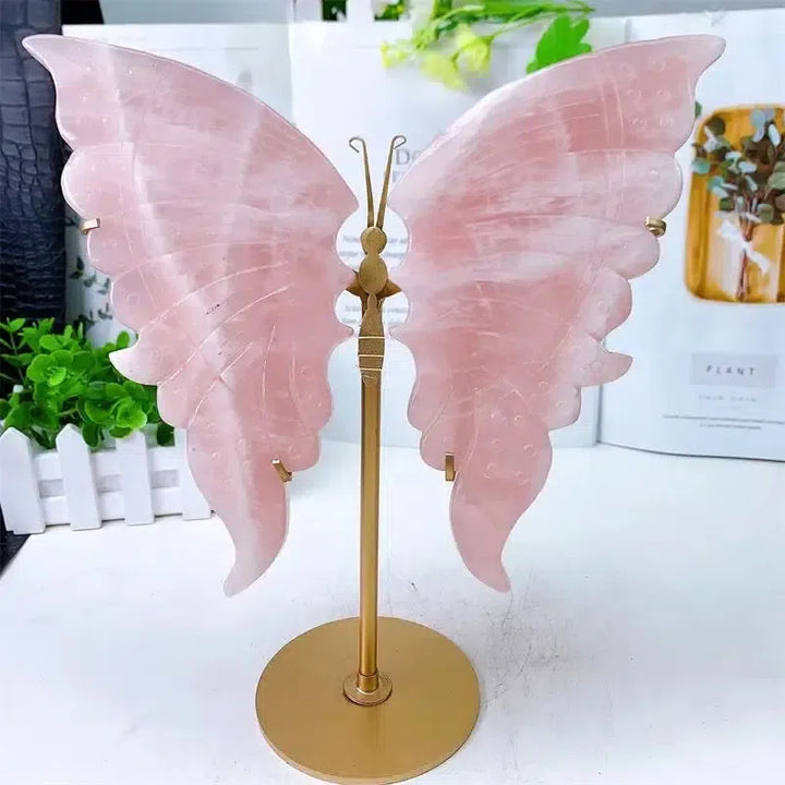 Rose Quartz Butterfly Wings