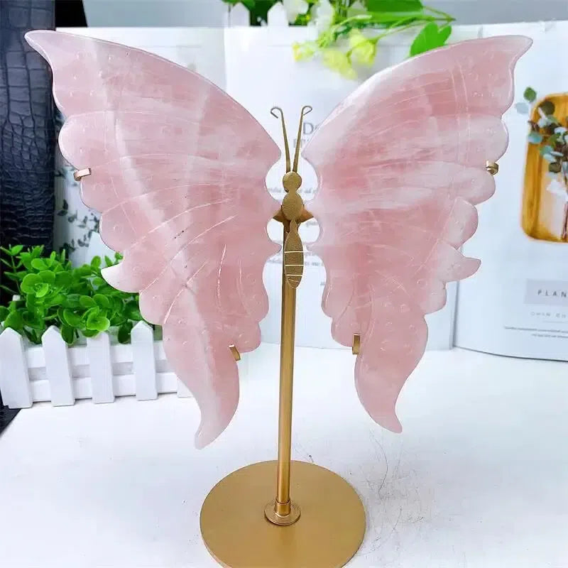 Rose Quartz Butterfly Wings