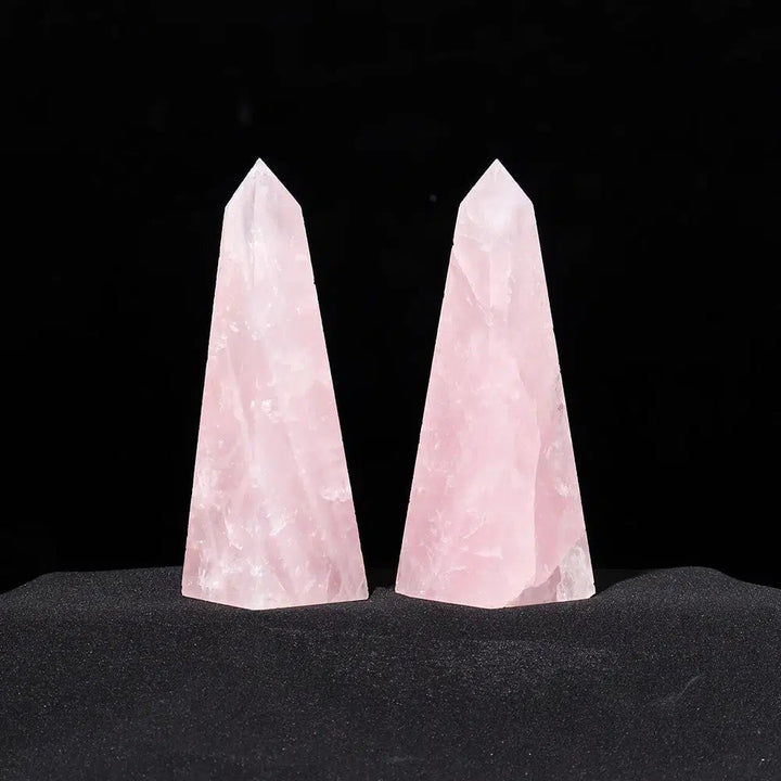 Rose Quartz, Clear Quartz Obelisk Towers