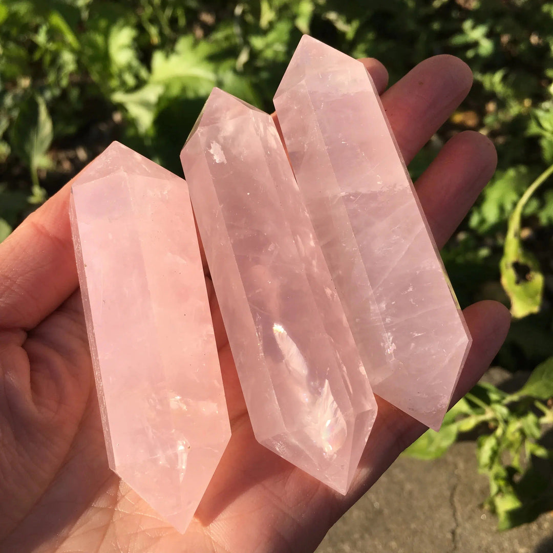 Rose Quartz Crystal Double Terminated Point