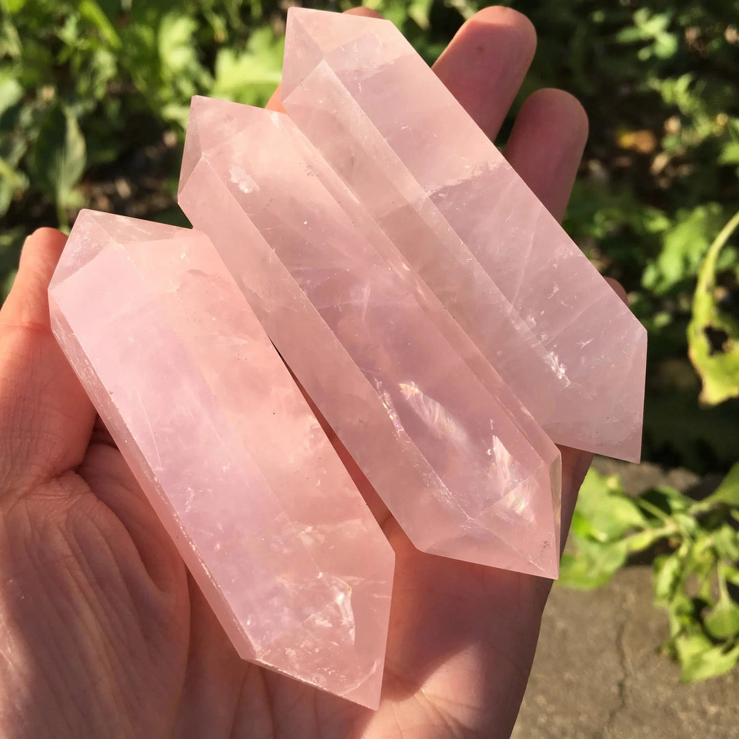 Rose Quartz Crystal Double Terminated Point