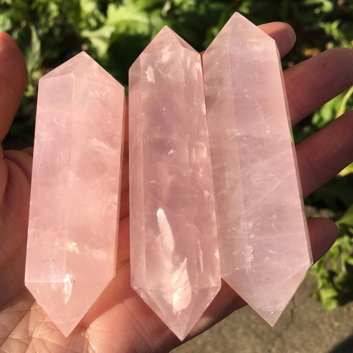 Rose Quartz Crystal Double Terminated Point