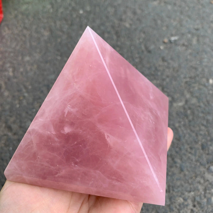 Rose Quartz Crystal Pyramid