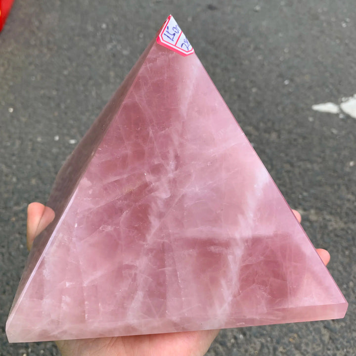 Rose Quartz Crystal Pyramid