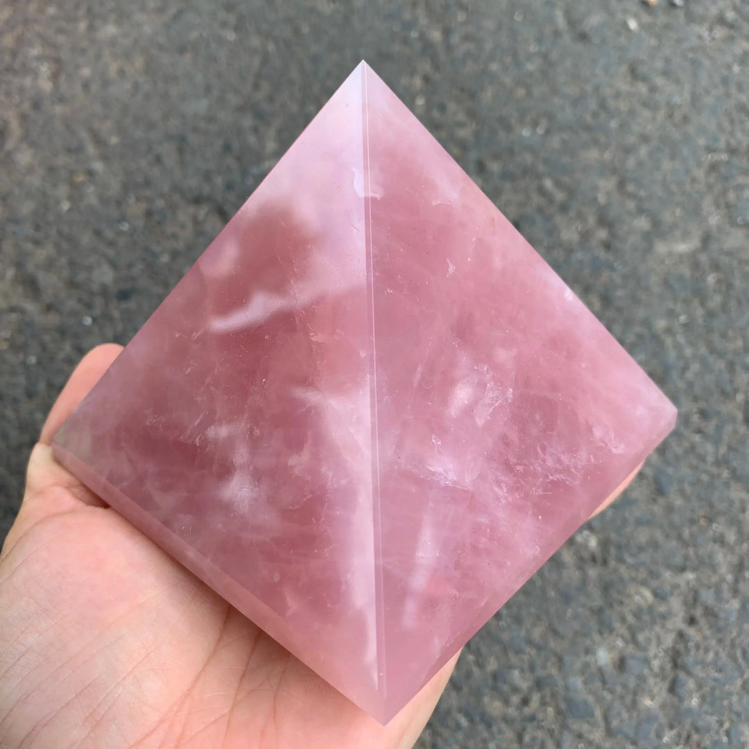 Rose Quartz Crystal Pyramid