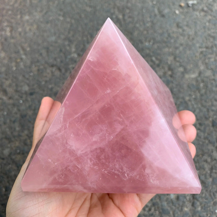 Rose Quartz Crystal Pyramid