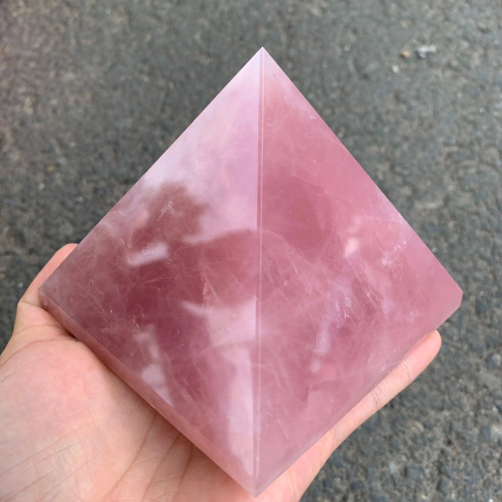 Rose Quartz Crystal Pyramid