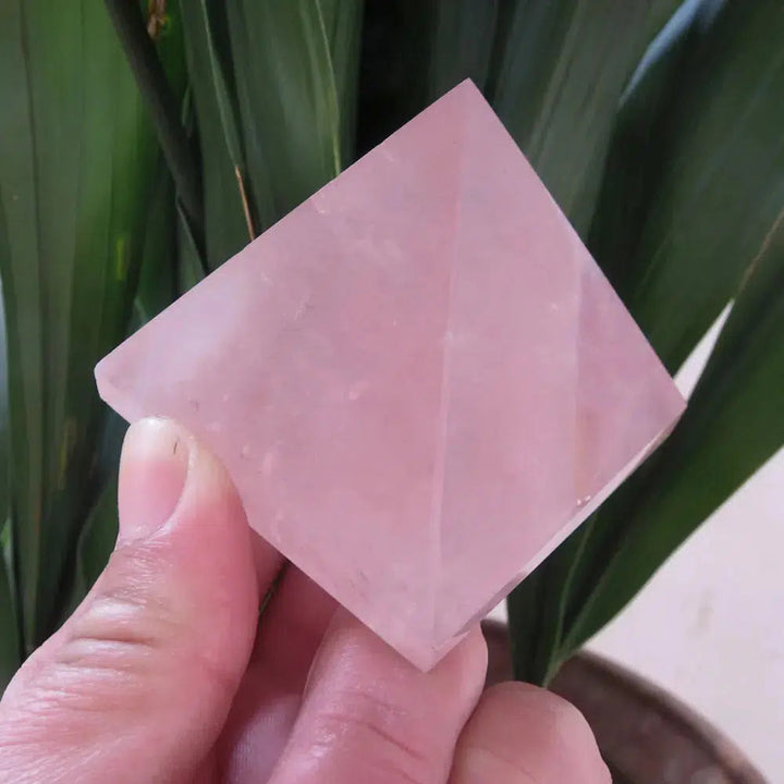 Rose Quartz Crystal Pyramid