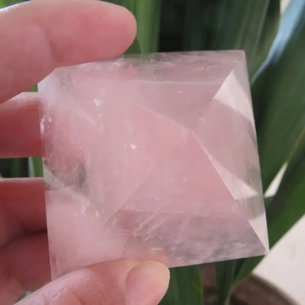 Rose Quartz Crystal Pyramid