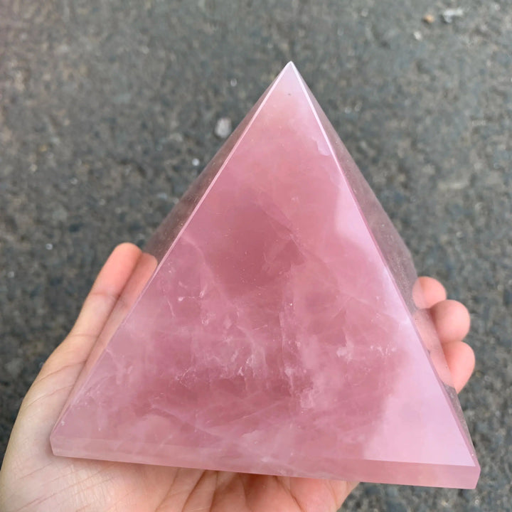 Rose Quartz Crystal Pyramid