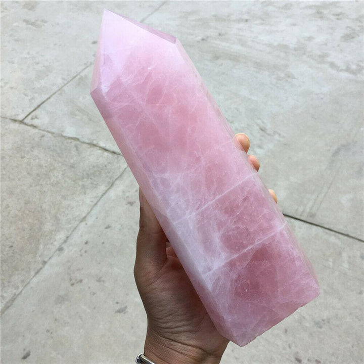 Rose Quartz Crystal Tower