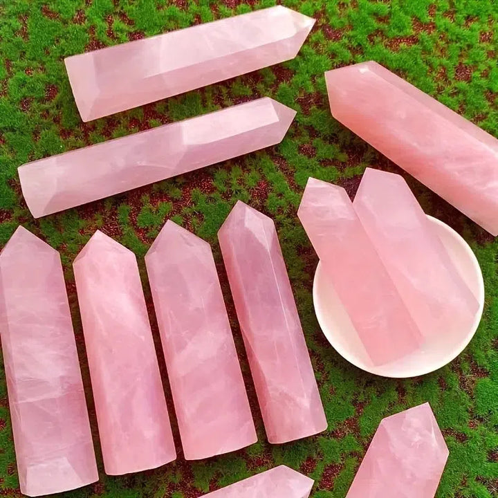 Rose Quartz Crystal Tower