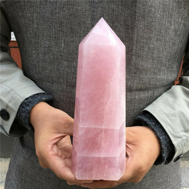 Rose Quartz Crystal Tower