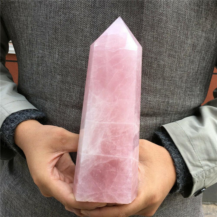 Rose Quartz Crystal Tower