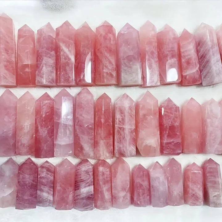 Rose Quartz Crystal Tower