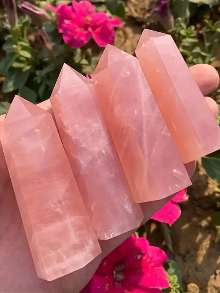 Rose Quartz Crystal Tower