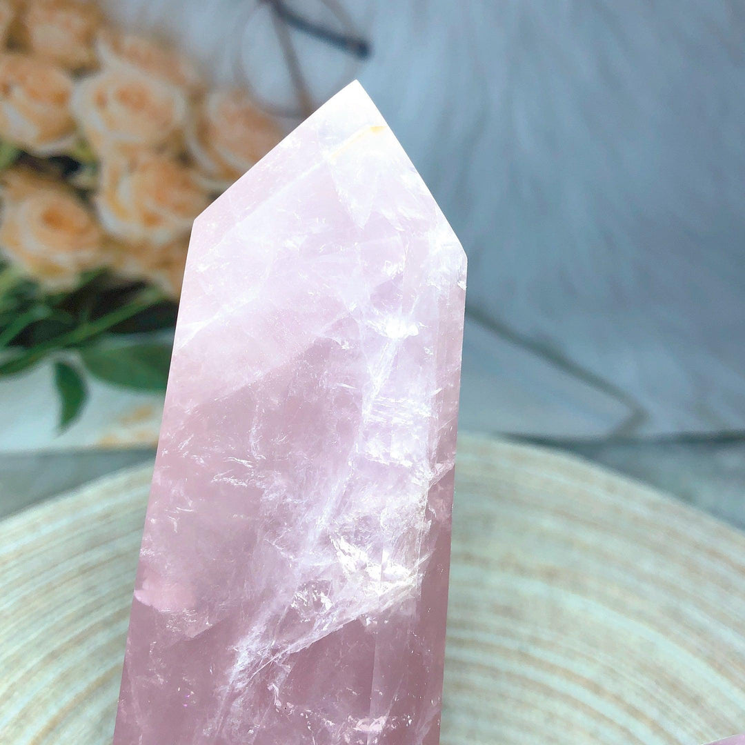 Rose Quartz 'Twin' Tower