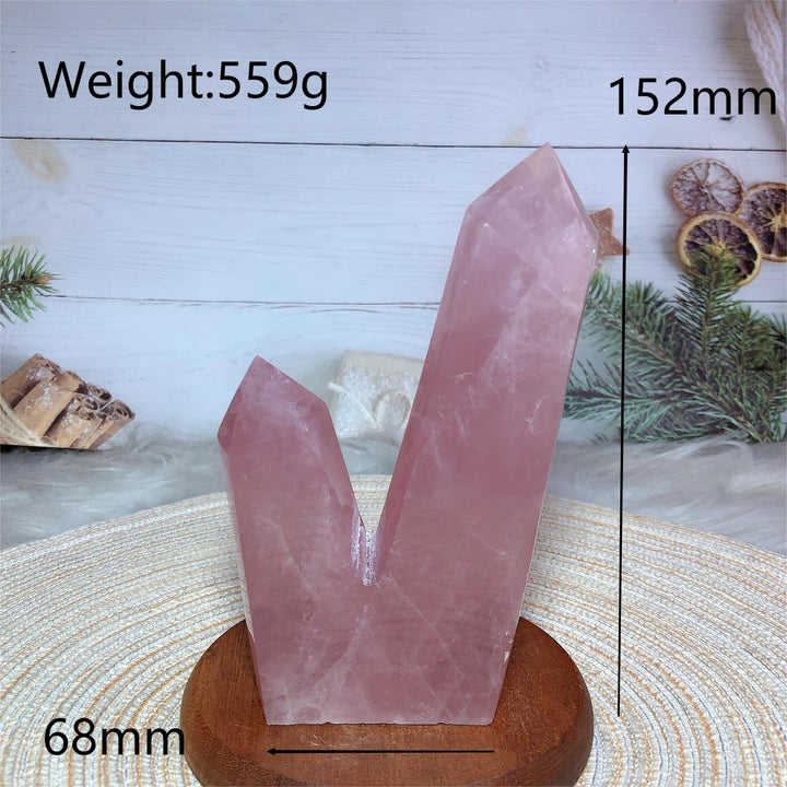 Rose Quartz 'Twin' Tower