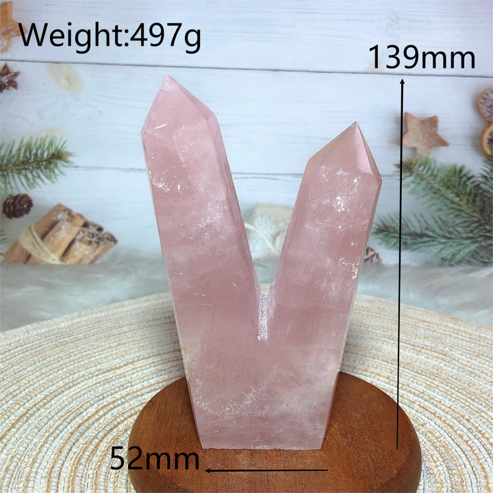 Rose Quartz 'Twin' Tower