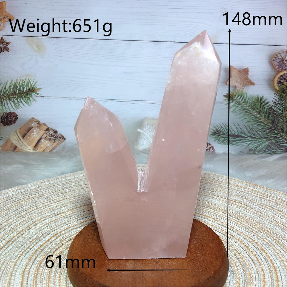 Rose Quartz 'Twin' Tower