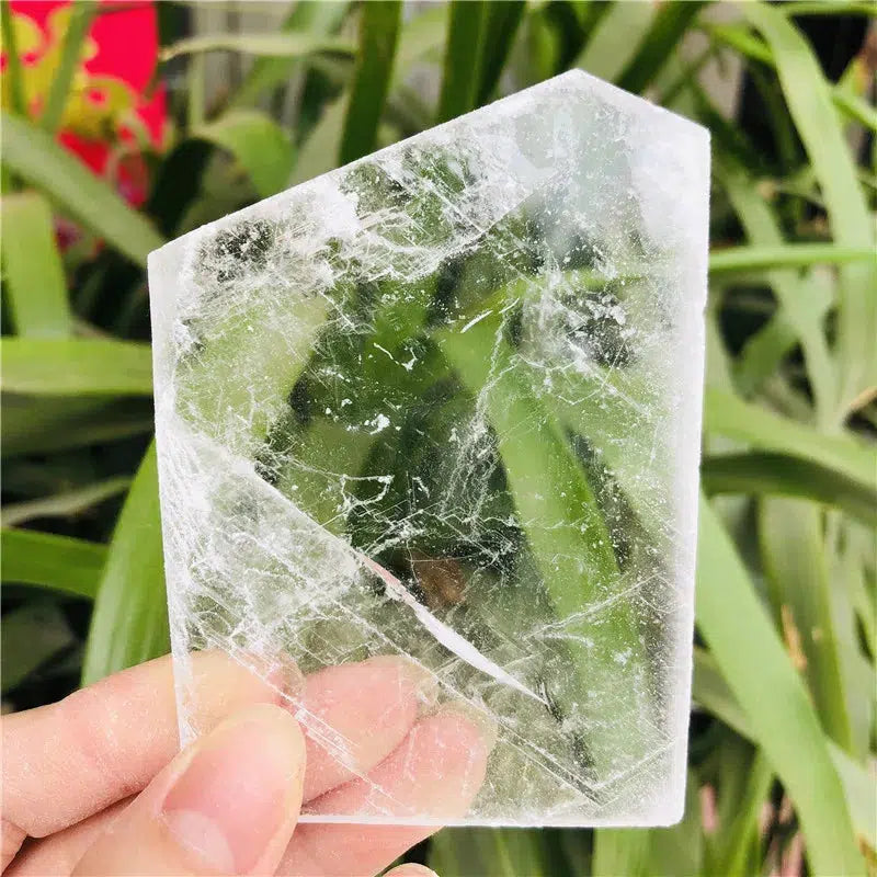 Rough Clear Selenite Slab