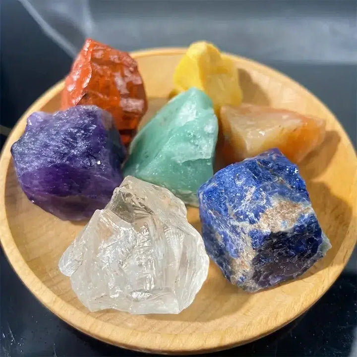 Rough Crystal Chakra Set