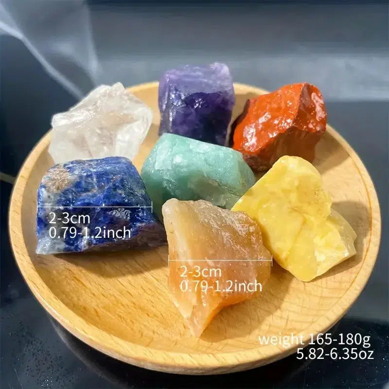 Rough Crystal Chakra Set