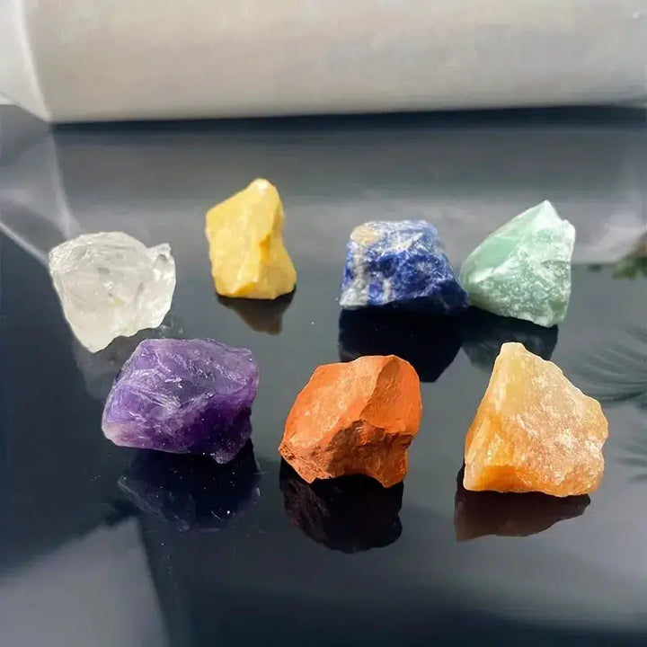 Rough Crystal Chakra Set