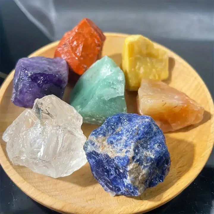 Rough Crystal Chakra Set