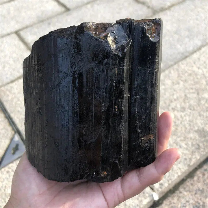 Rough Natural Black Tourmaline Chunk