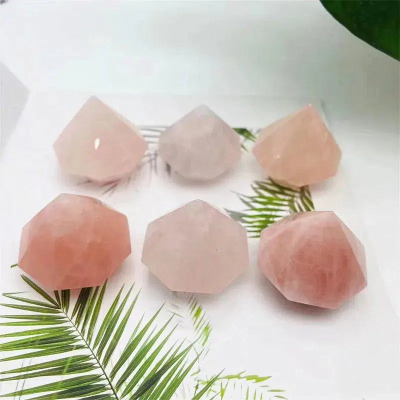 Rough Rose Quartz Diamond Freeform