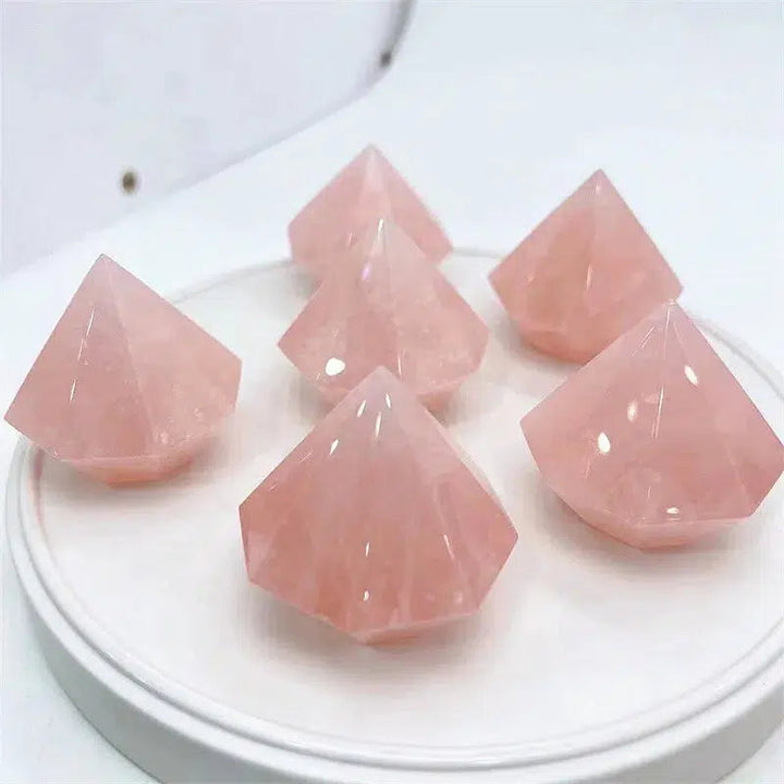 Rough Rose Quartz Diamond Freeform