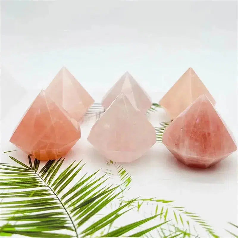 Rough Rose Quartz Diamond Freeform