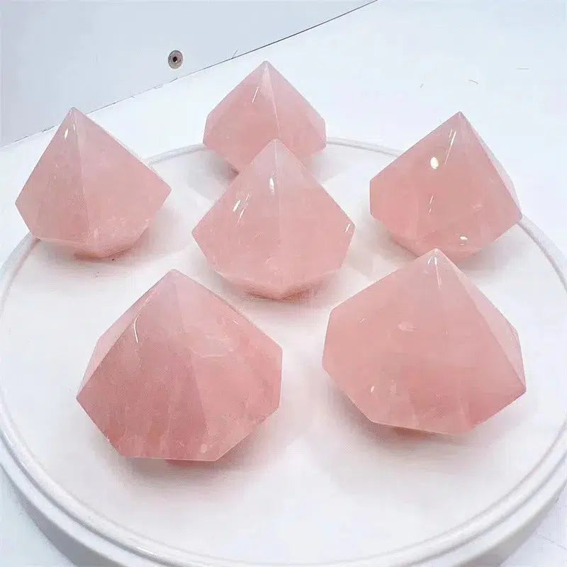 Rough Rose Quartz Diamond Freeform