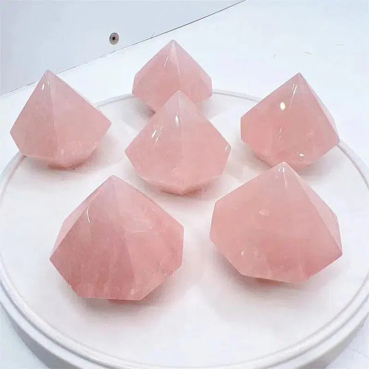 Rough Rose Quartz Diamond Freeform