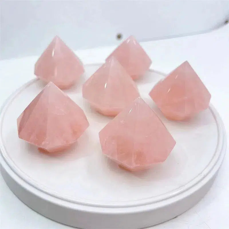 Rough Rose Quartz Diamond Freeform