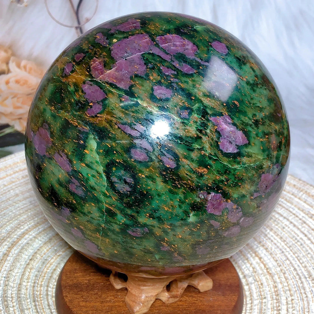 Ruby And Emerald Sphere UV Reactive