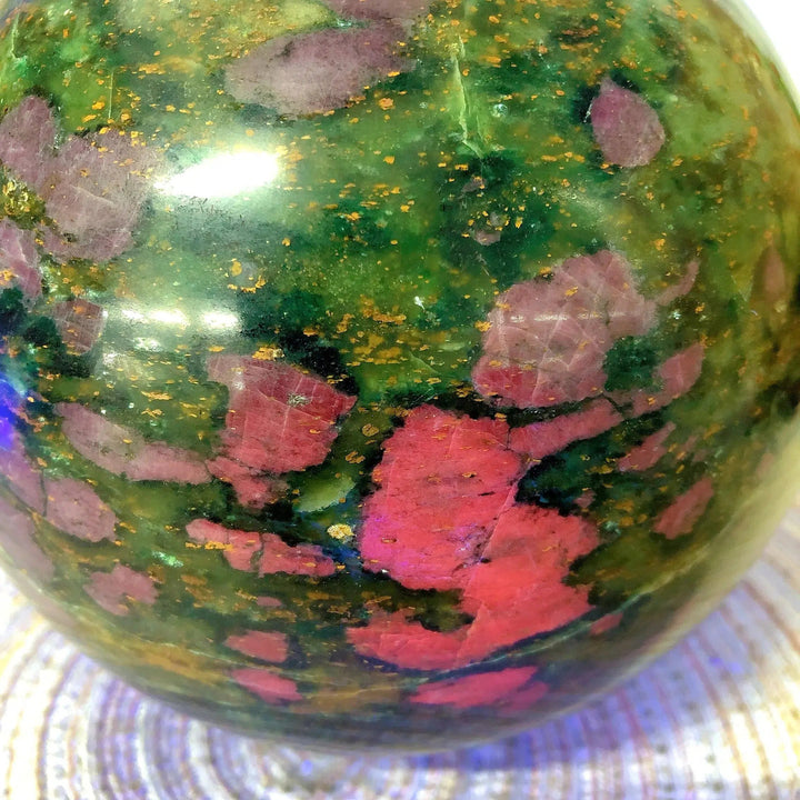 Ruby And Emerald Sphere UV Reactive