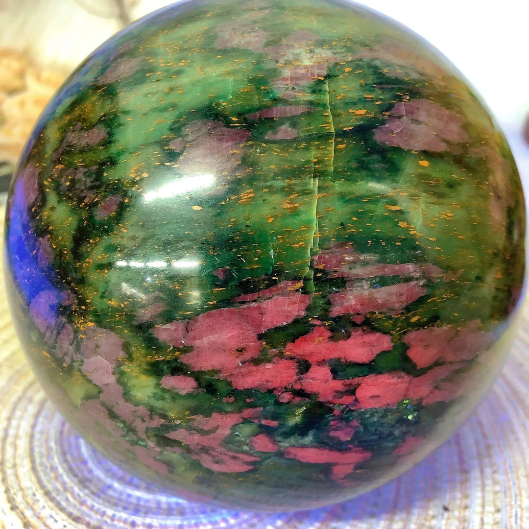 Ruby And Emerald Sphere UV Reactive