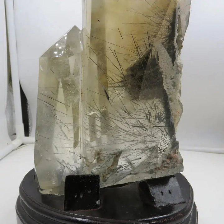 Rutilated Quartz with Phantom Inclusions + Stand