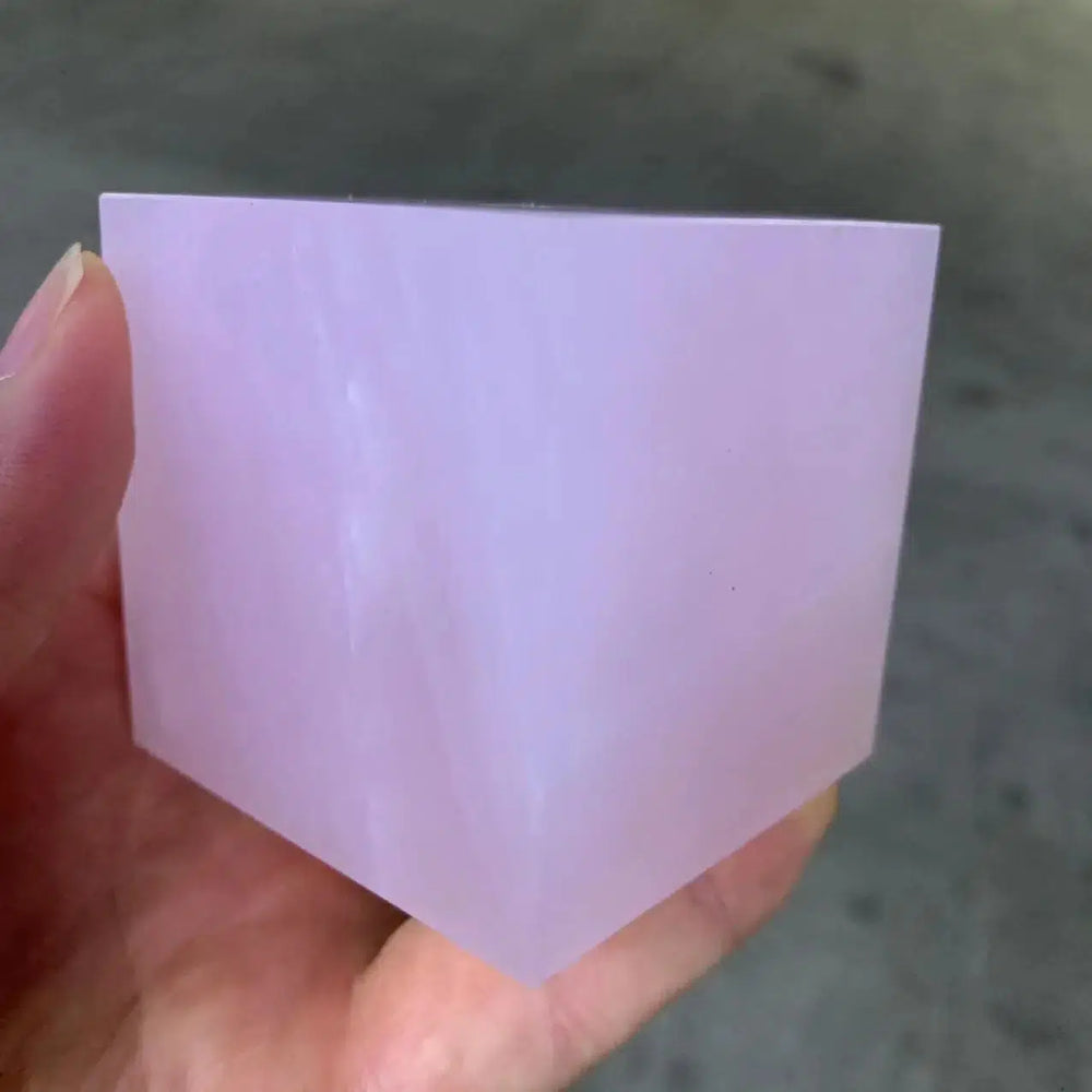 Pink Calcite Crystal Cube