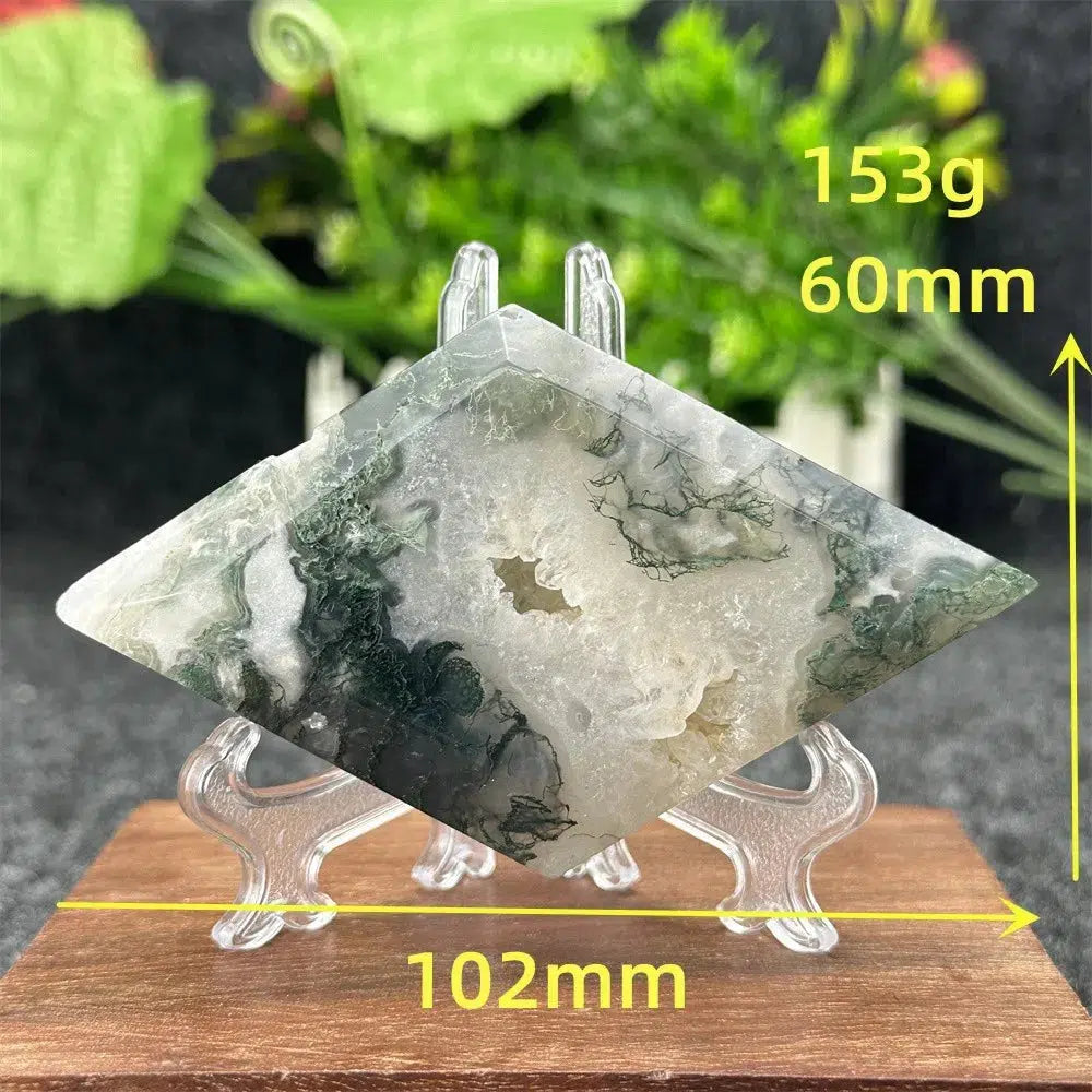 Aquatic Agate Crystal Diamond Freeform