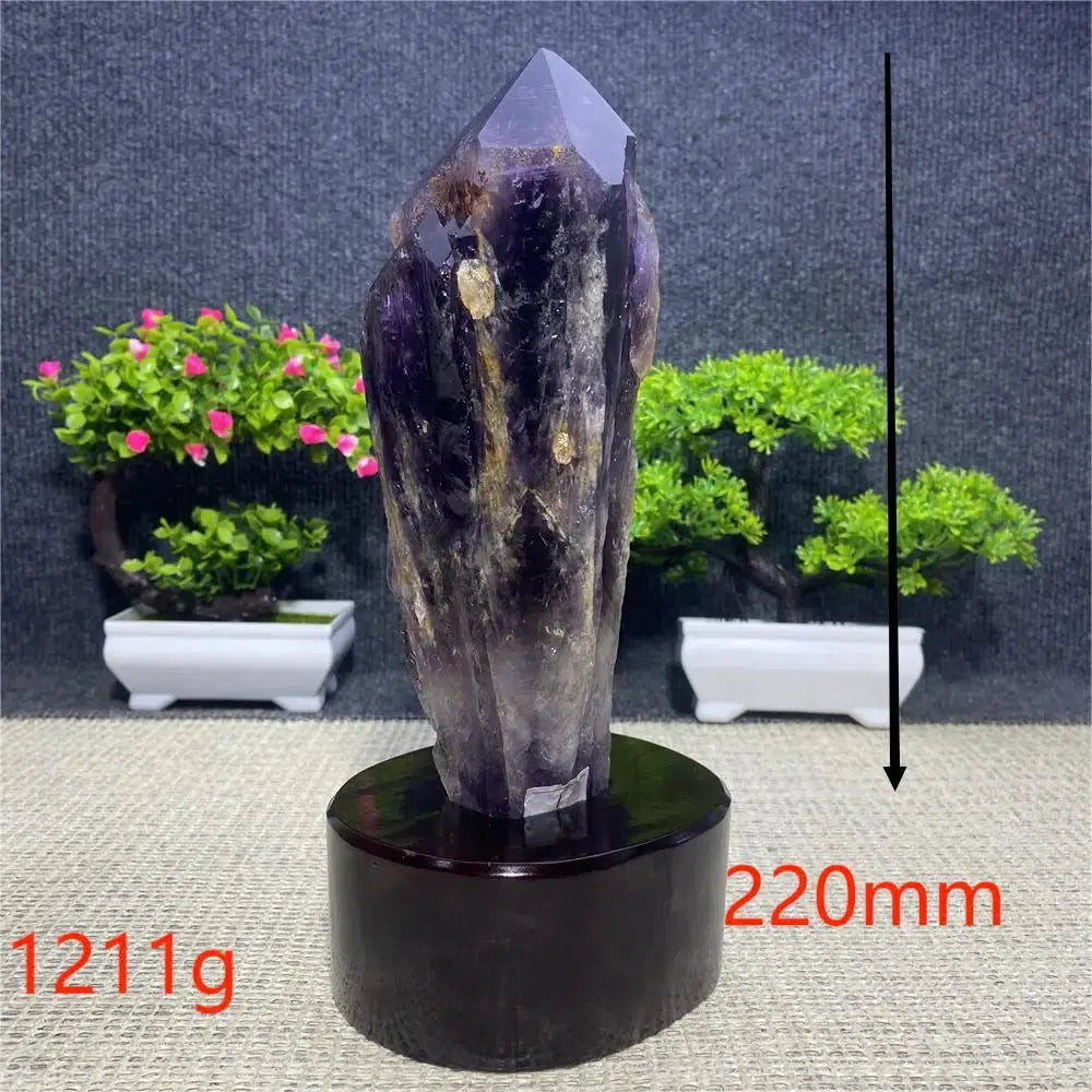 Amethyst Crystal Point + Pedestal