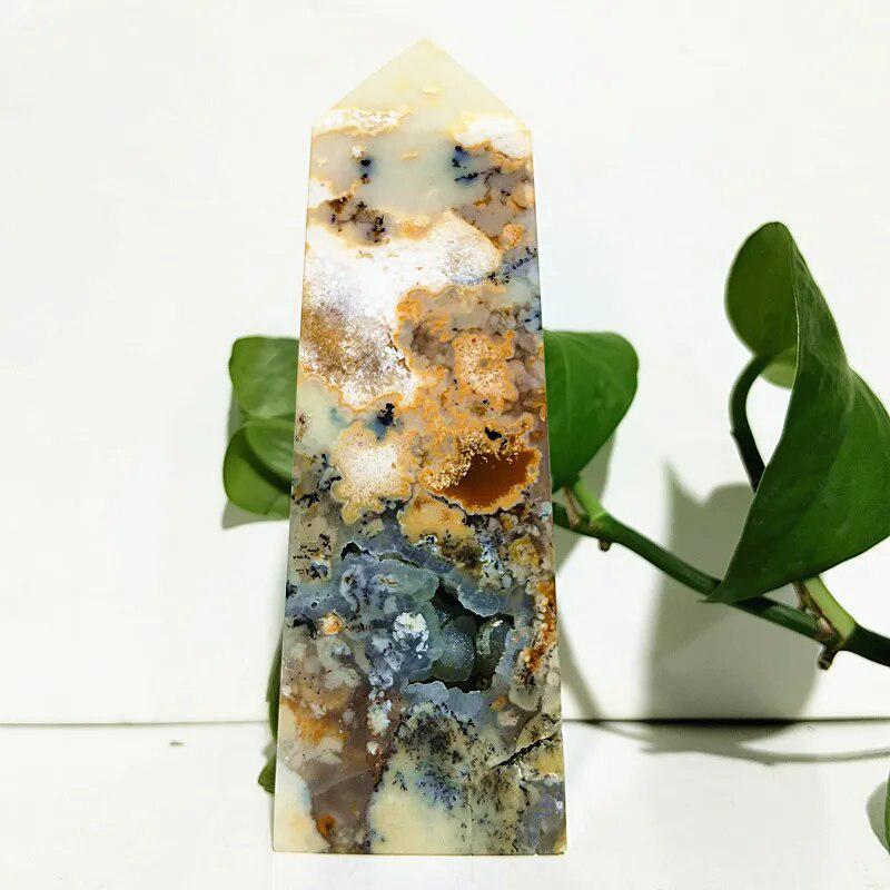Dendritic Opal Crystal Tower
