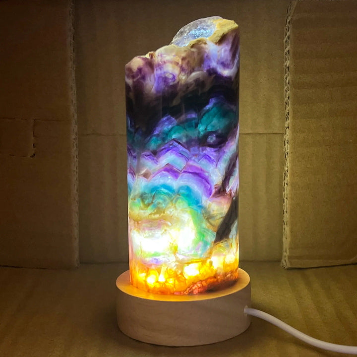 Rainbow Fluorite Lamp