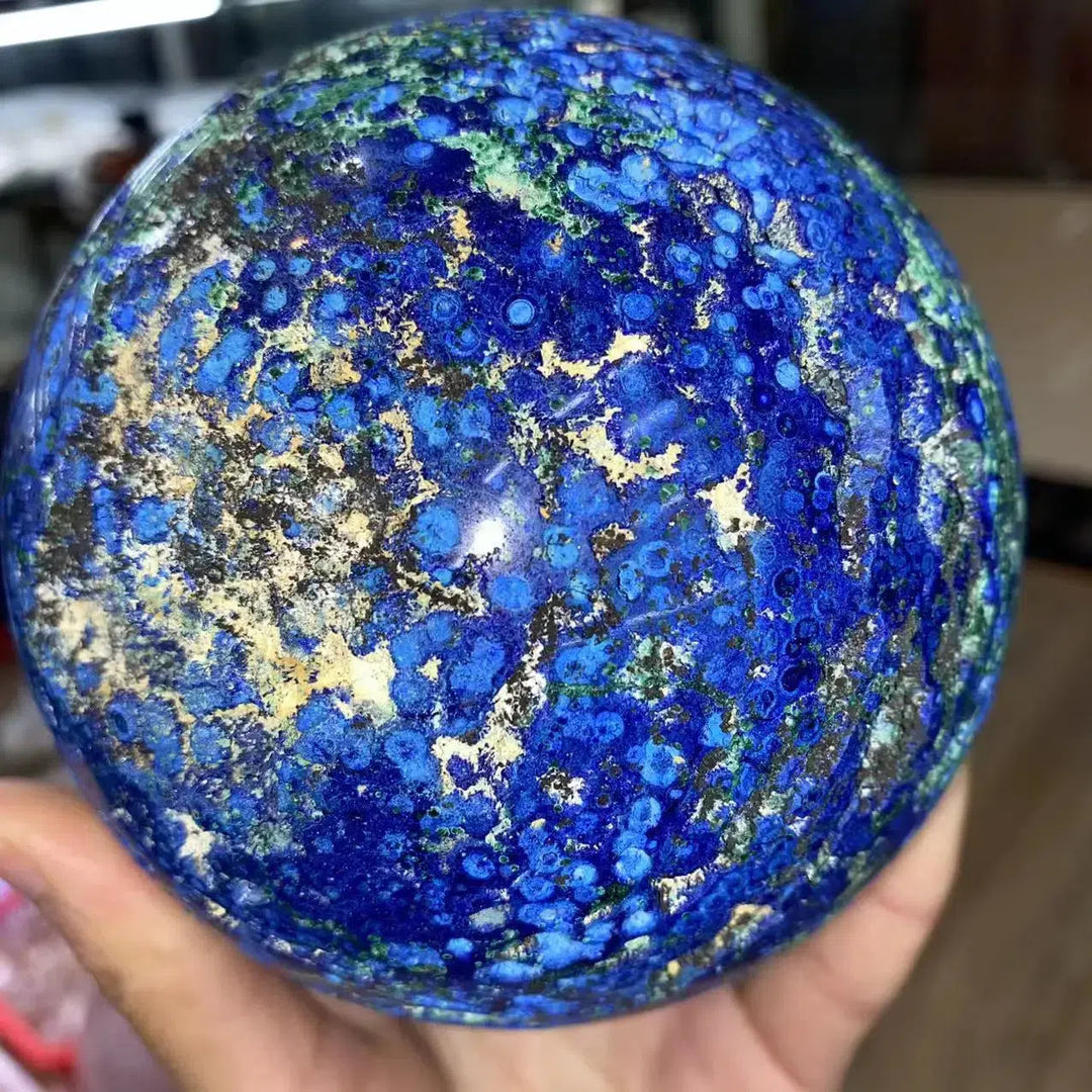 Azurite and Malachite Crystal Sphere