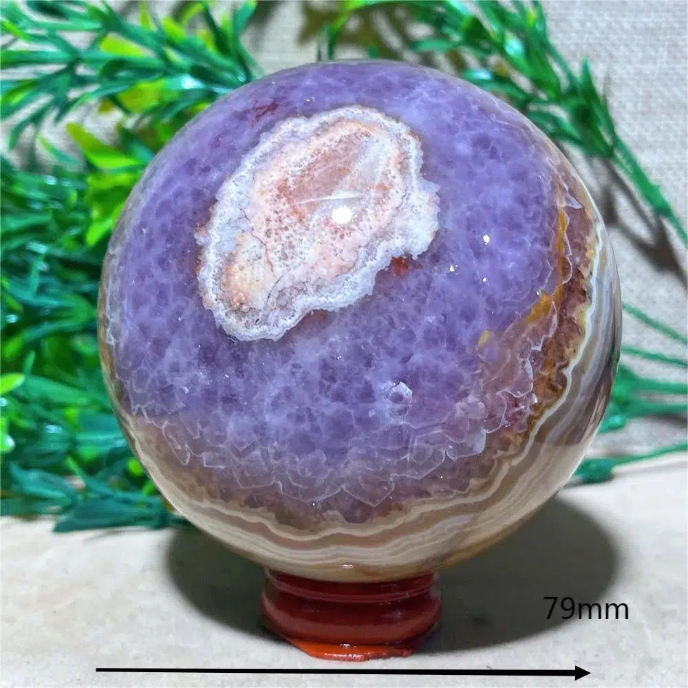 Amethyst Crystal Sphere + Stand