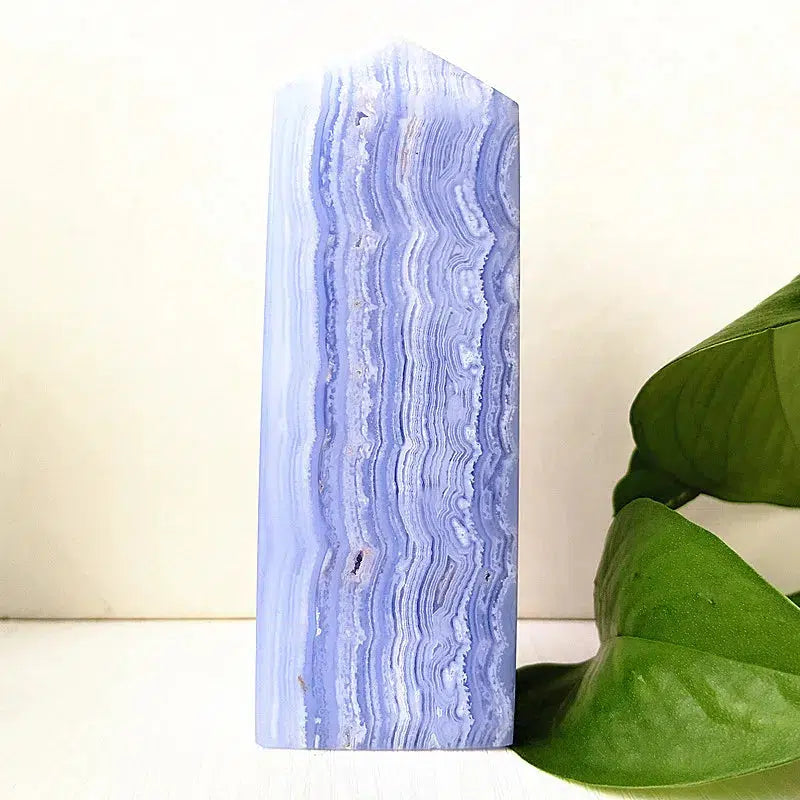 Blue Lace Agate Crystal Tower