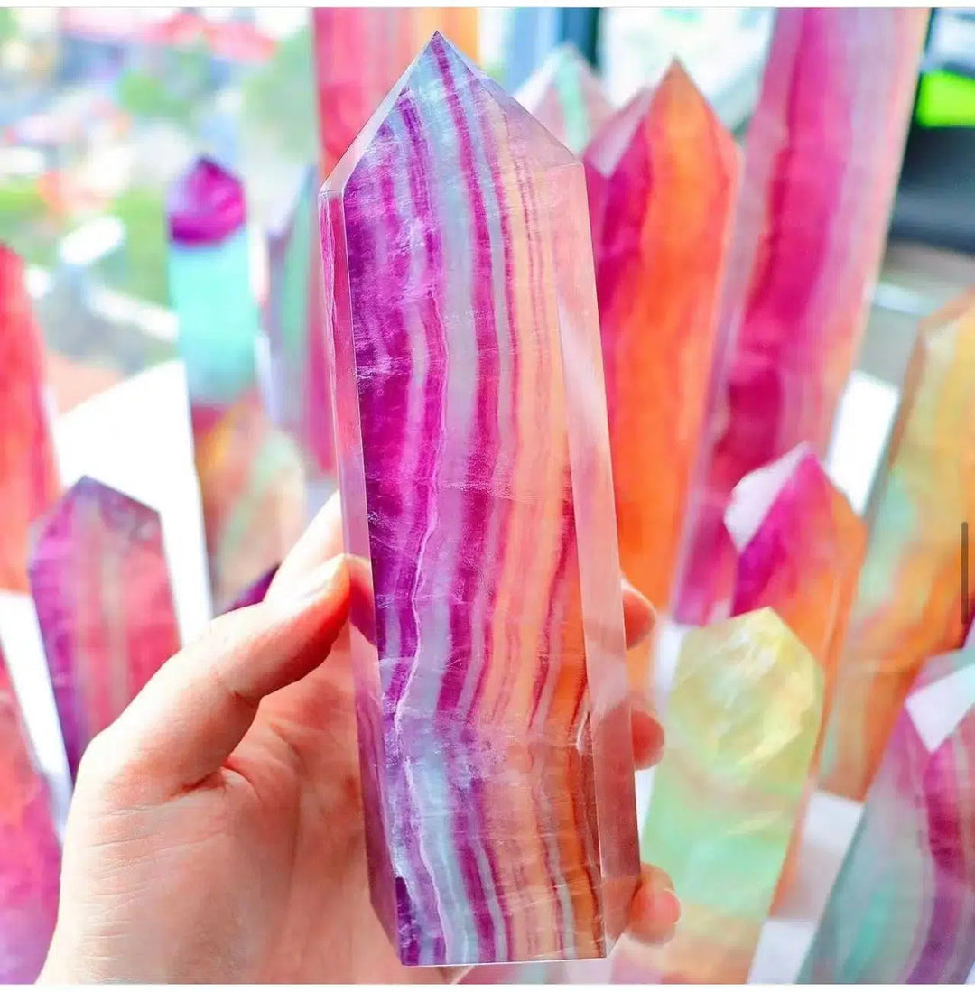“Candy” Fluorite Crystal Tower